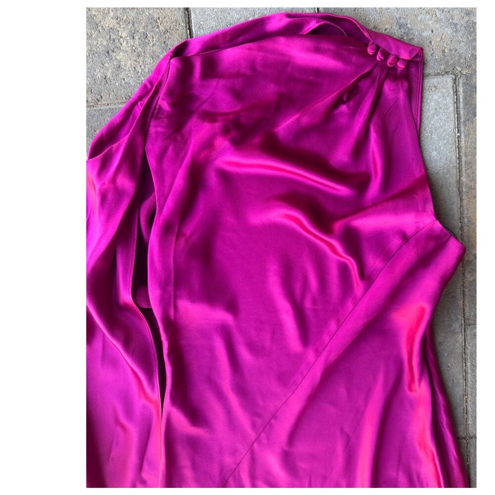NEW Acler Ropley Drape Bias Cut Satin Maxi Cocktail Dress Size (AU/10, US/6) - Picture 9 of 13